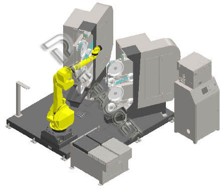 RTAF-AG0204L- DUAL-STATION- Robot Grinding Machine Robot Grinder per il rubinetto in ottone di grandi dimensioni
